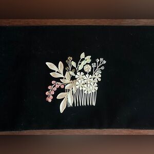 Silver Hair Comb gem accents